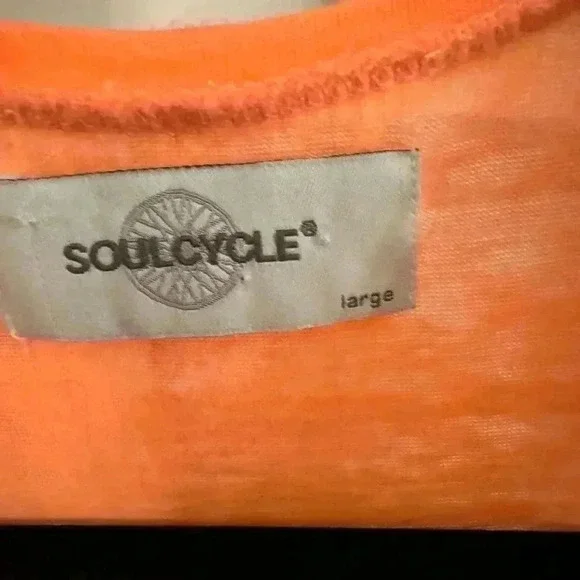 Lululemon soul cycle orange racer back tee size large - Picture 2 of 4